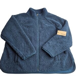 Sonoma Women's XL Blue Fleece Jacket